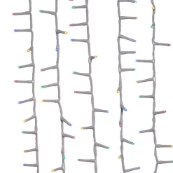 Kurt Adler 600-Light 49.2-Foot Multicolored Led White Wire Rice Light Set