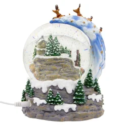 Kurt Adler 120Mm Battery-Operated Musical Santa And Sled Waterglobe