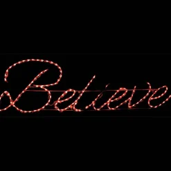Led Believe Sign (Red) #Led-Belv200Rd