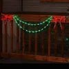 Led Bow With Garland End Piece (Red/Green) #Led-Ban54