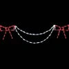 Led Bow With Garland End Piece (Red/White) #Ban54W