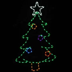 Led C7 Christmas Tree W/ Ornaments #Led-C7Ct76