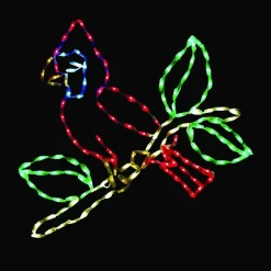 Led-Crd32S - Led Cardinal On Branch (Small) #Led-Crd32S *Set Of 2*