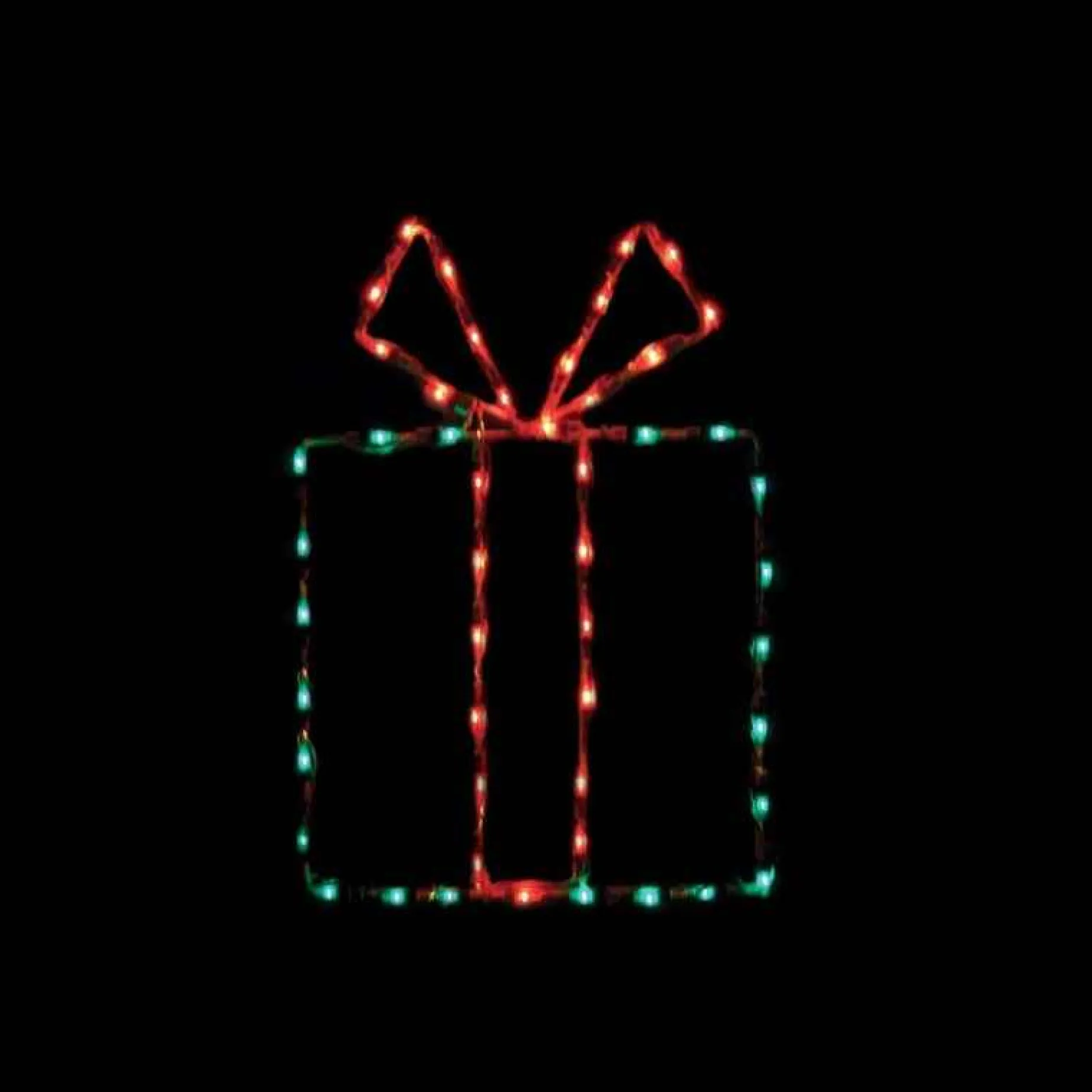 Led Gift Box- Green Box With Red Bow #Led-Gb22Gb/Rb *Set Of 2*