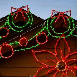 Led Ornament Ribbon Rg - Set Of 12- #Led-Ro44Rg