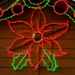 Led Poinsetta #Led-Pt60 *Set Of 2*
