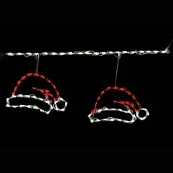 Led Santa Hat Freestyle Linkable -Set Of 12- Led-Hat44