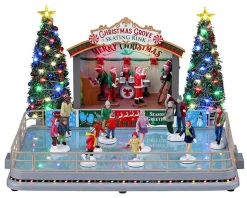 Lemax Village Collection Christmas Grove Skating Rink, With 4.5V Adaptor #14870