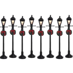 Lemax Village Collection Gas Lantern Street Lamp, Set Of 8 #64500