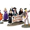 Lemax Village Collection Halloween Parade Banner, Set Of 5 Figurines #32115
