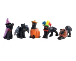 Lemax Village Collection Halloween Cats, Set Of 5 #12014