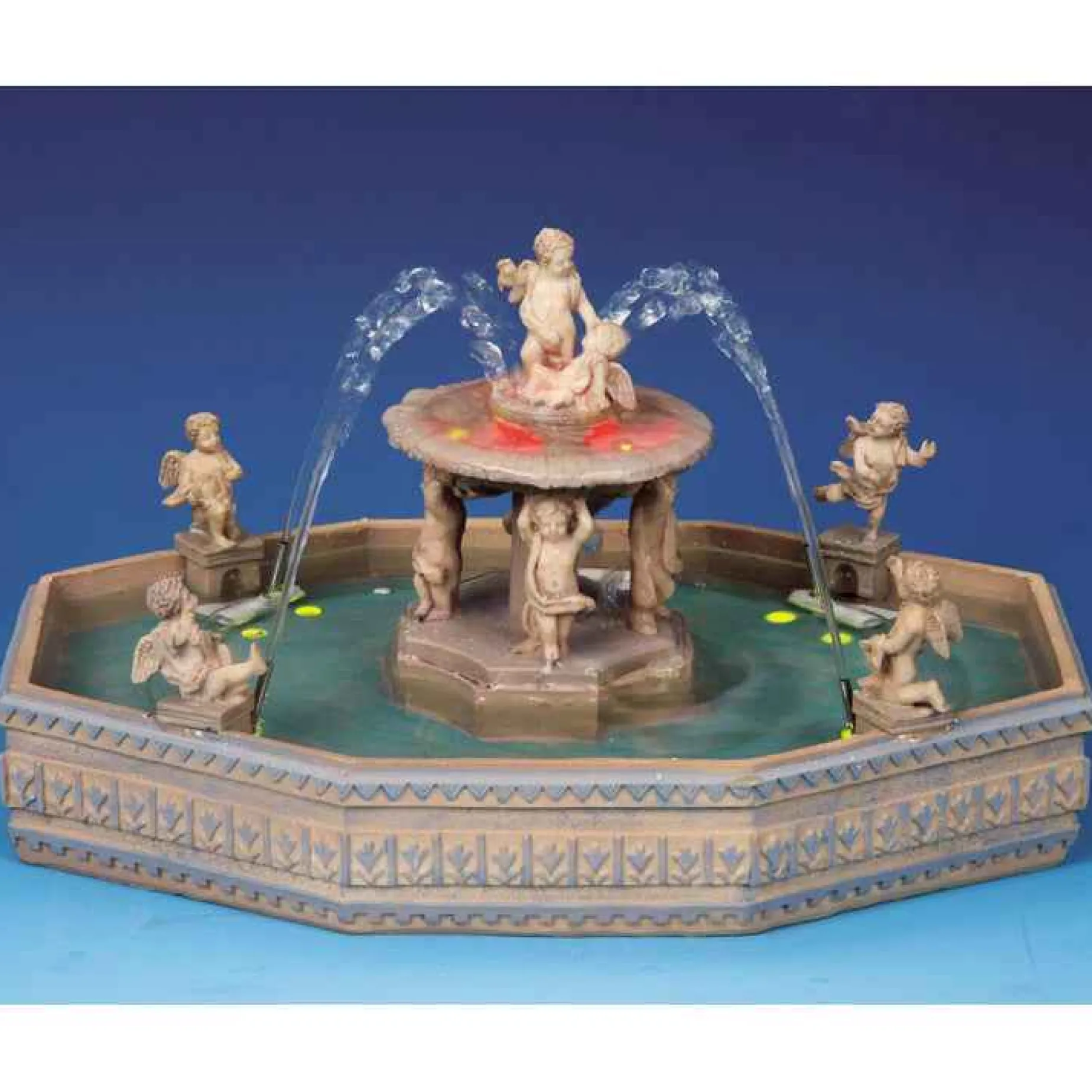 Lemax Village Collection Lighted Village Square Fountain #14663