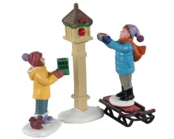 Lemax Village Collection The Bird Feeders, Set Of 3 Figurines #12015