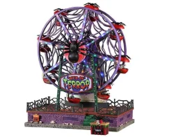 Lemax Village Collection Web Of Terror Ferris Wheel, With 4.5V Adaptor #14823