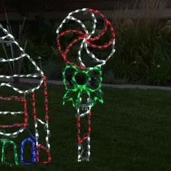 Lollipop Red Green And White #Led-Pop1