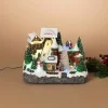 Musical Christmas Holiday Lighted Ski Village With Moving Figures