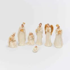 7 Piece Resin Traditional Religious Christmas Nativity Scene