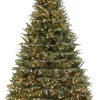 Puleo International 6.5Ft Pre-Lit Real-Feel Washington Valley Spruce Quick Connect Tree With Warm White Led Lights #114-Wvg-65Qf5Lw7