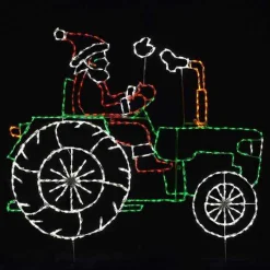 Santa On Tractor #Led-Trctr