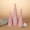 Set Of 3 Clay Whimsical Traditional Peppermint Candy Trees