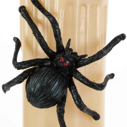 Set Of 4 Floating Halloween Spider Candles With Remote, Timer