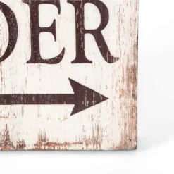 Set Of 2 47.25-Inch High Wood Harvest Porch Signs