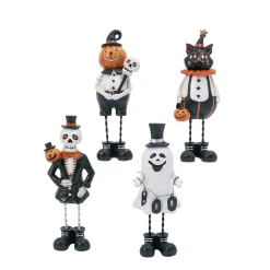 Set Of 4 6-In High Resin Halloween Figurines