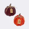 Set Of 2 6.4-In L Resin Corn Textured Pumpkins