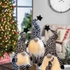 Set Of 2 Lighted Leopard Print Gnome Figurines, Battery Operated