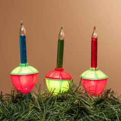 Set Of 2 Retro Multicolor Bubble Vintage Christmas Lights