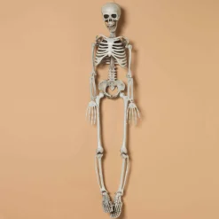 Set Of 2 Spooky Hanging Skeletons, Creepy Halloween Decor