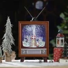 Snowing Antique Tv With Windmill