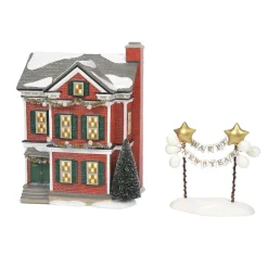 Snow Village Ready For New Year's Eve, Set Of 2 #6011424