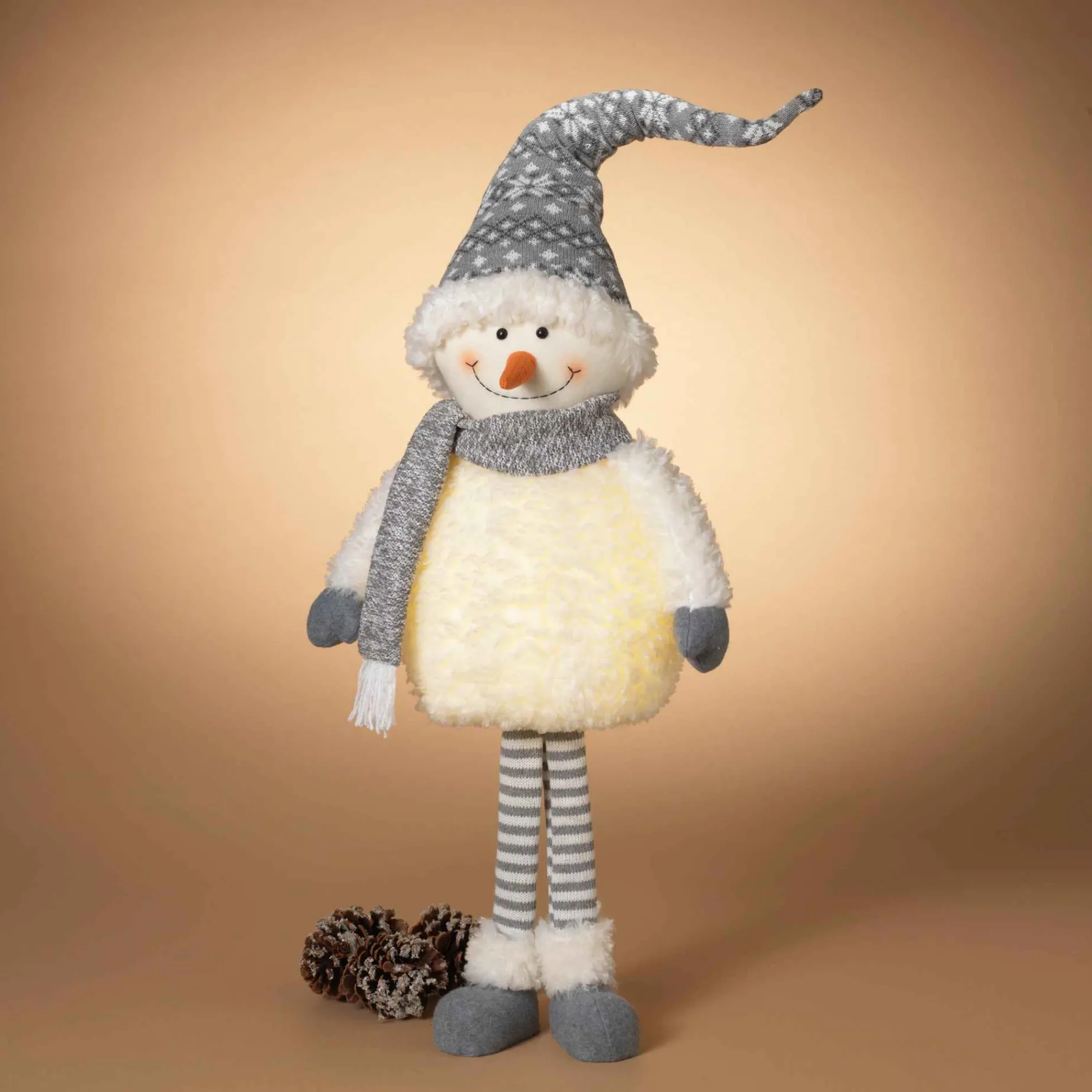 Whimsical Christmas Lighted Standing Snowman Winter Figurine