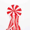 Whimsical Traditional Peppermint Ribbon Christmas Candy Trees