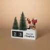 Wood Traditional Christmas Holiday Countdown Calendar Decor
